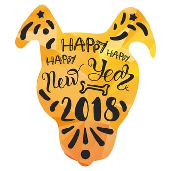 Happy New 2018 Year Lettering