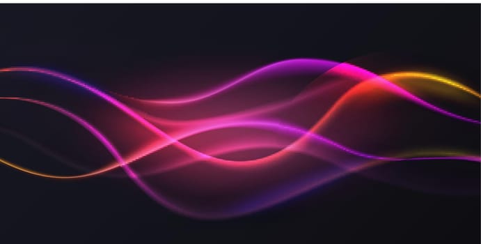 Gradient violet neon color wave, abstract light effect, dynamic soft gradient stream motion