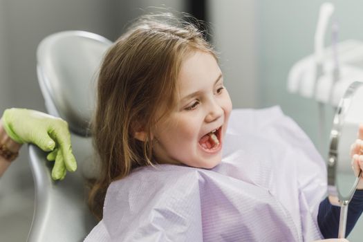 Little Girl At The Dentists Office