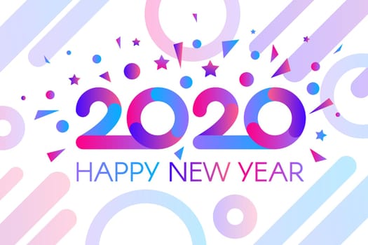 2020 New Year vector banner template