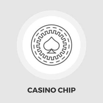 Gambling chips flat icon.