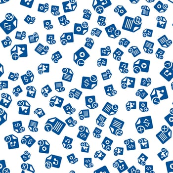 Media Files Icon Outlines Seamless Pattern Design