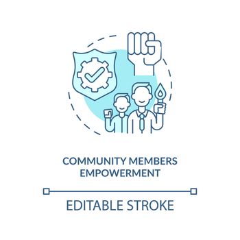Community members empowerment concept icon