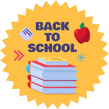 Back to school for studying subject lesson vector