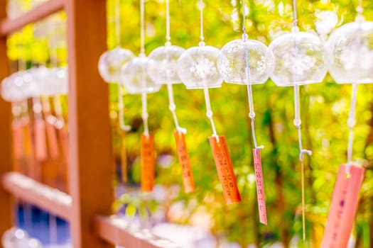 Hand-blown Glass Wind Chime Pendant Japanese Wall Hanging Garden Home Decoration Handicraft Accessories
