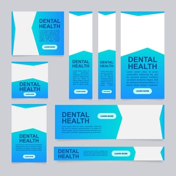 Online dentistry course web banner design template