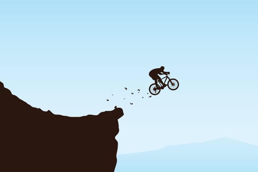 bicyclist jumped from cliff