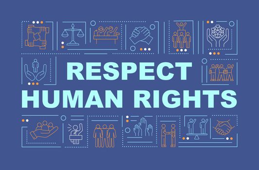 Respect human rights word concepts banner