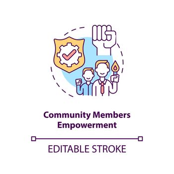 Community members empowerment concept icon