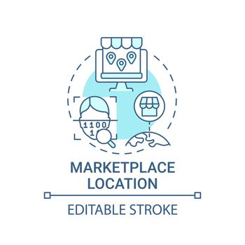 Marketplace location concept icon