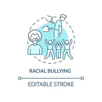Racial bullying concept icon