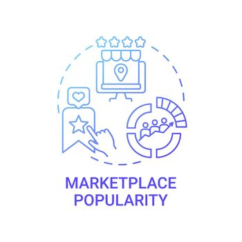 Marketplace popularity concept icon