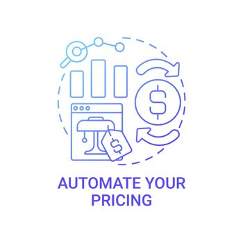 Automate pricing concept icon
