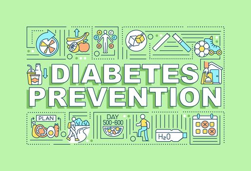 Diabetes preventions word concepts banner