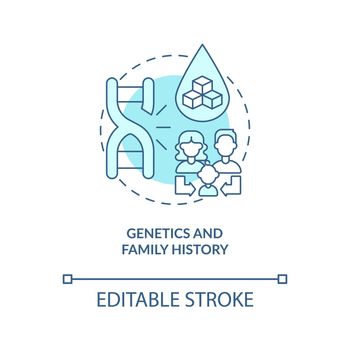 Genetics and family history concept icon