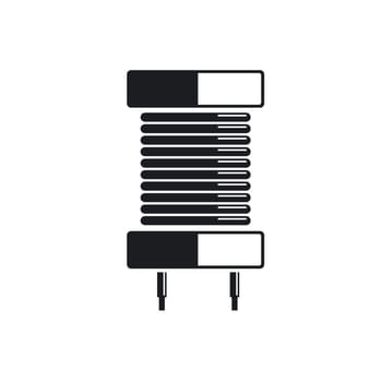 coil inductor icon vector  concept design  illustration template