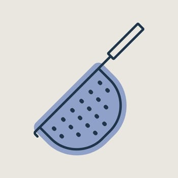 Colander vector icon. Kitchen appliance. Graph symbol for cooking web site design, logo, app, UI