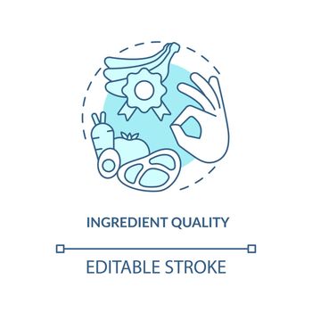 Ingredient quality concept icon