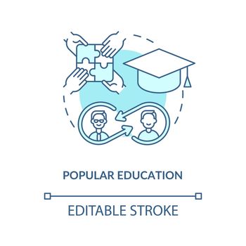 Popular education concept icon
