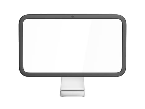 Computer monitor with empty screen