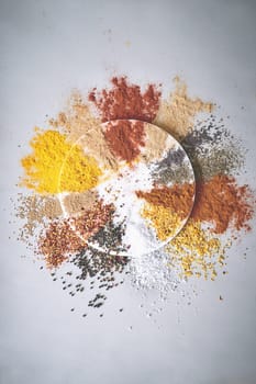 Theyll add unique flavors to your food. an assortment of spices.