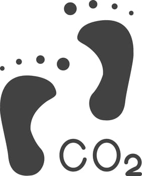 Carbon Footprint Icon Image.