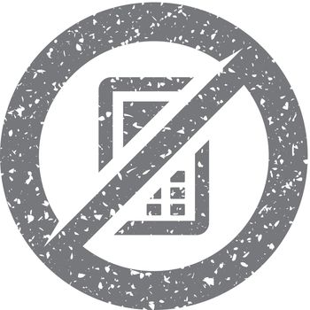 Grunge icon - Phone restriction area