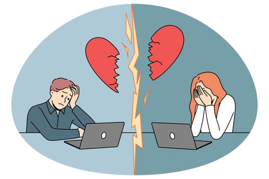 Unhappy couple end online relationships