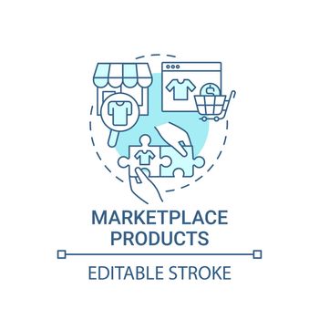 Marketplace products concept icon