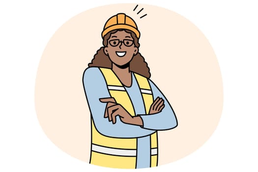 African American woman industry worker in uniform