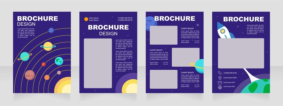 Astronomy courses for beginners blank brochure design