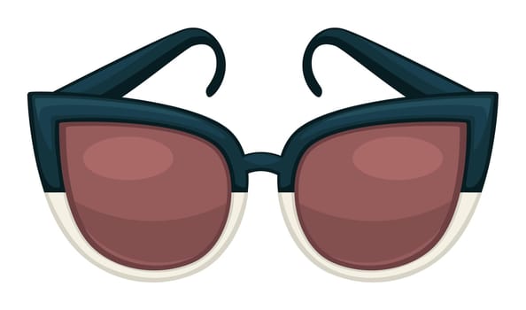 Cat eye sunglasses, trendy accessories for women vector