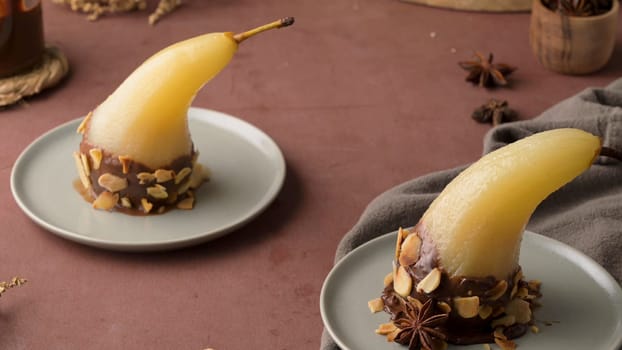 Poached conference pears