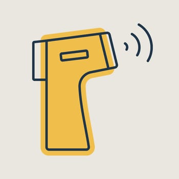Contactless Infrared Thermometer vector icon