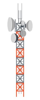 Broadcasting tower, power station or signal receiver vector