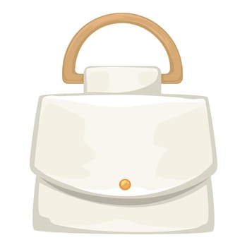 Basic leather handbag for women with golden decor