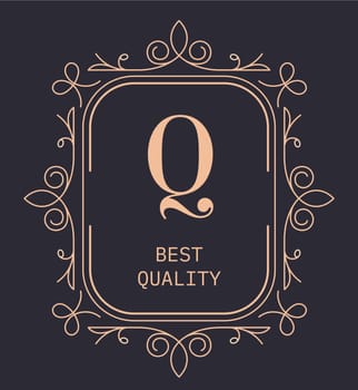 Best quality logotype for luxury brand with ornaments