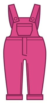 Girlish denim jumpsuit with adjustable straps, kids clothes