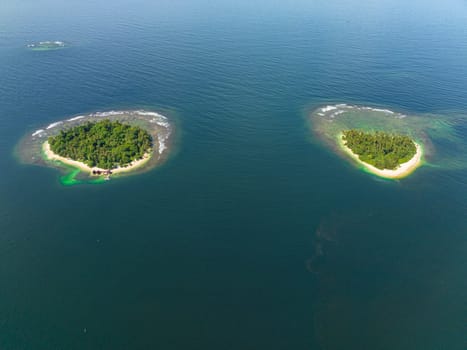 Seascape with island. Sumatra, Indonesia.