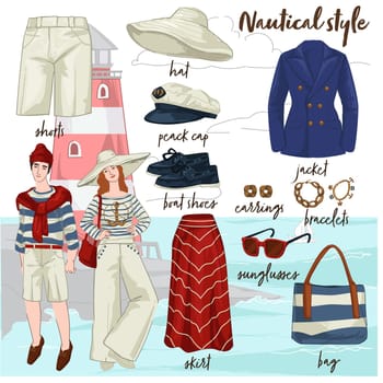 Nautical clothes and fashion style for men women