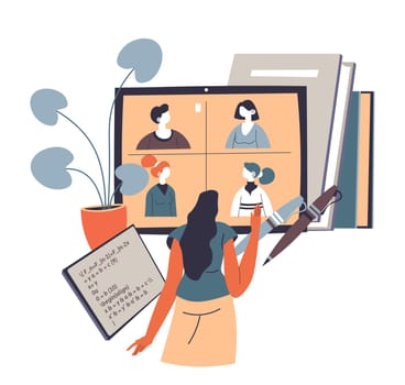 Education online using laptop for vising classes