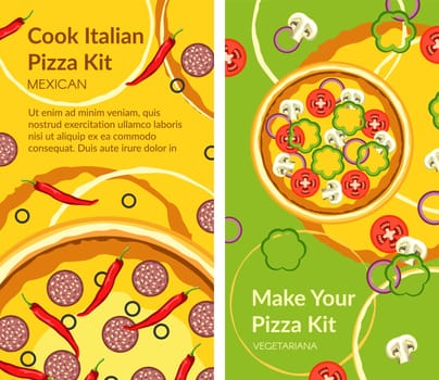Cook Italian pizza kit, handmade dishes at home