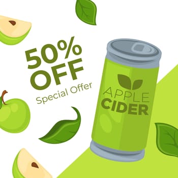 Apple cider special offer 50 percent off poster