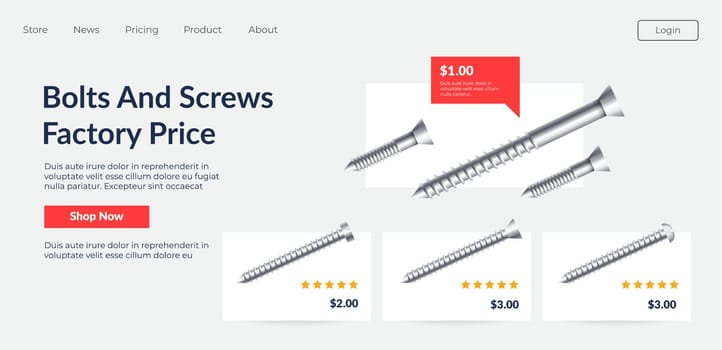 Screws and bolts factory price on seller website