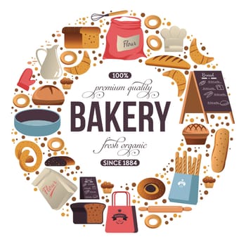 Bakery shop, food of premium quality in store