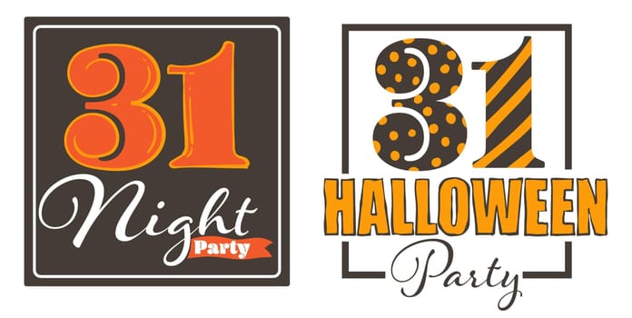 Halloween night party, invitation card banner