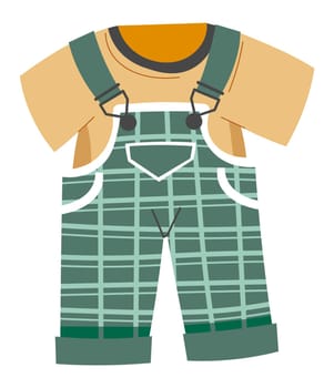Child clothes, fashionable costume with shirt
