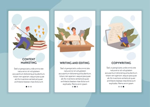 Editing and writing, copywriting create content