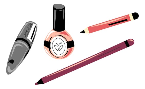 Fashion products and cosmetics, pencil nail polish