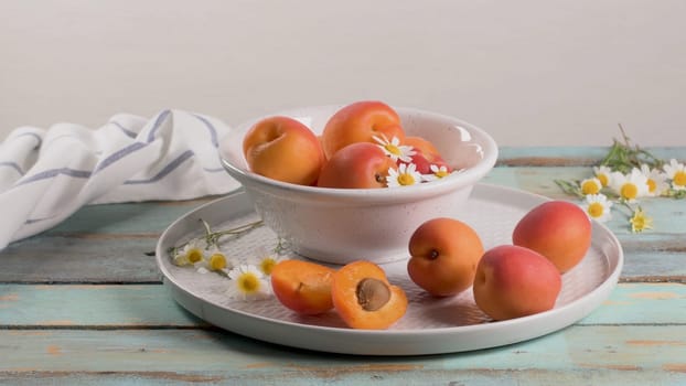 Delicious ripe apricots